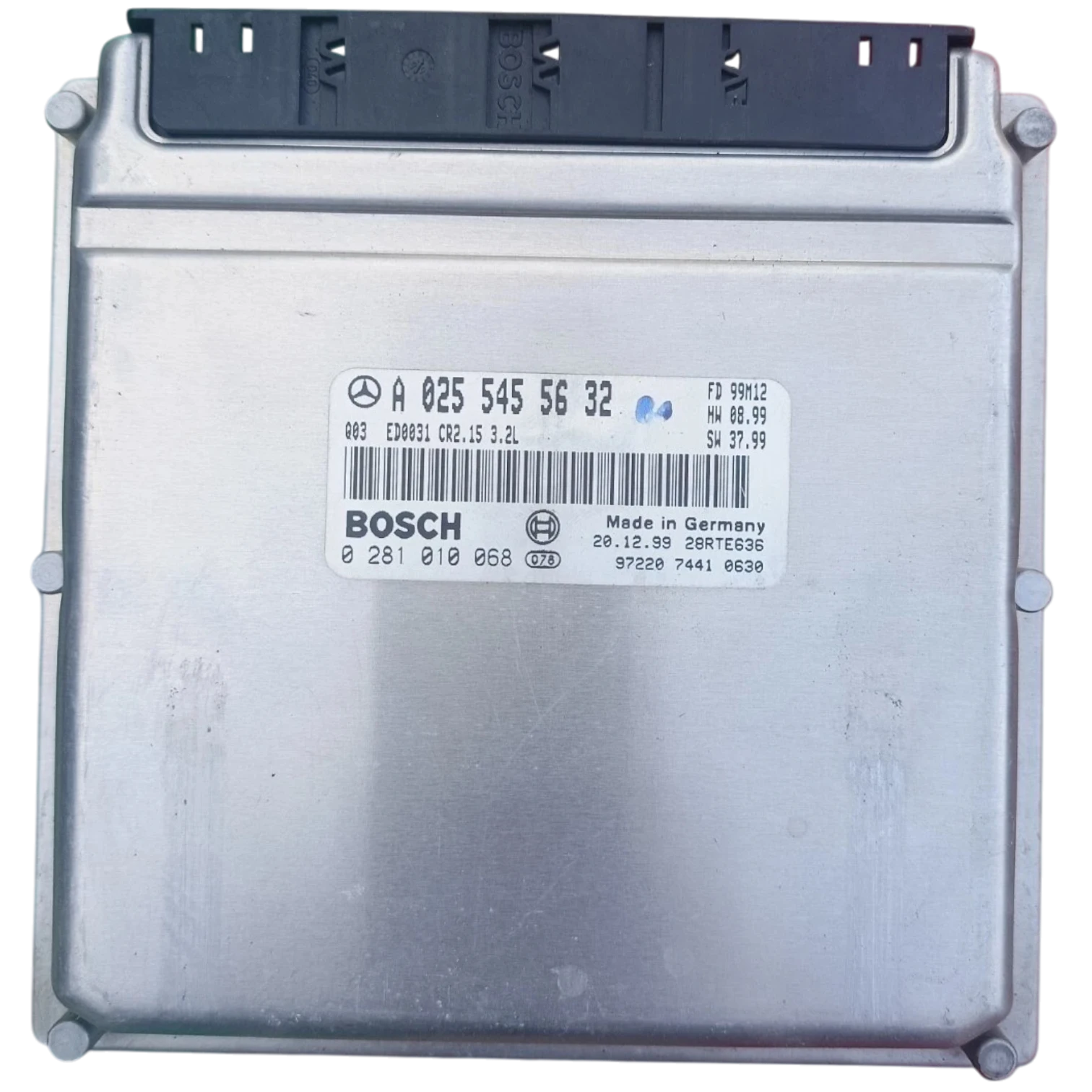 HỘP ĐIỀU KHIỂN ĐỘNG CƠ Ô TÔ ECU ECM MERSEDES-BENZ E320 3.5L V6 HỘP ĐIỀU KHIỂN ĐỘNG CƠ Ô TÔ ECU ECM MERSEDES-BENZ E320 3.5L V6Mã phụ tùng ECU ECMA0255458932 , A0255455532 , A0255455632 , A0255458532Bosch ECU ECMMERCEDES-BENZ E320 3.5L0281010068, 0 281 010 068A0255455632, A 025 545 56 32MSA25.1