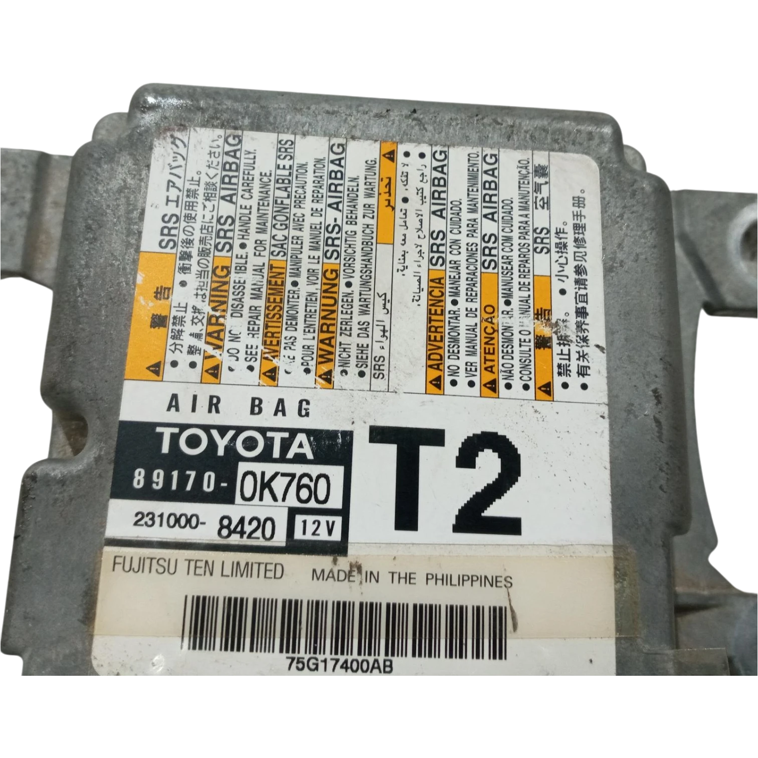 HỘP ĐIỀU KHIỂN TÚI KHÍ Ô TÔ SRS TOYOTA INNOVA 2.0L HỘP ĐIỀU KHIỂN TÚI KHÍ Ô TÔ SRS TOYOTA INNOVA 2.0LMã phụ tùng hộp túi khí SRS
89170-0K760
SRS
TOYOTA INNOVA 2.0L
2310008420, 231000-8420
891700K760, 89170-0K760