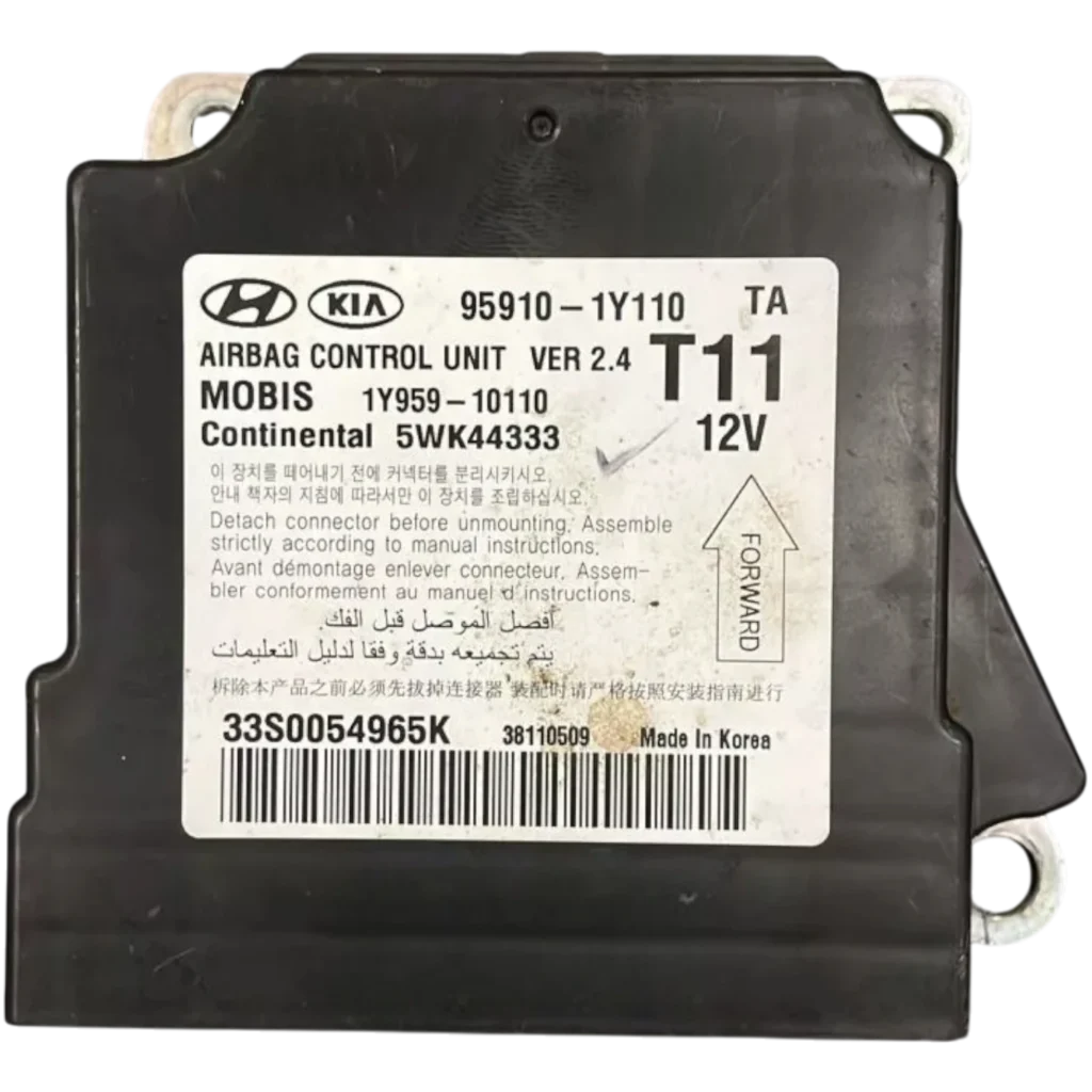 SẢN PHẨM HỘP ĐIỀU KHIỂN TÚI KHÍ Ô TÔ SRS KIA PICANTO 1.2L Mã phụ tùng hộp túi khí SRS 95910-1Y110 SRS KIA PICANTO 1.2L 5WK44333, 5W K44 333 959101Y110 , 95910-1Y110