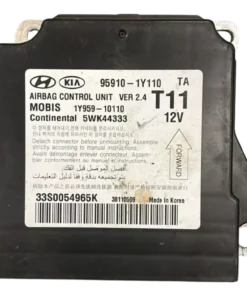 HỘP ĐIỀU KHIỂN TÚI KHÍ Ô TÔ SRS KIA PICANTO 1.2L Mã phụ tùng hộp túi khí SRS 95910-1Y110 SRS KIA PICANTO 1.2L 5WK44333, 5W K44 333 959101Y110 , 95910-1Y110