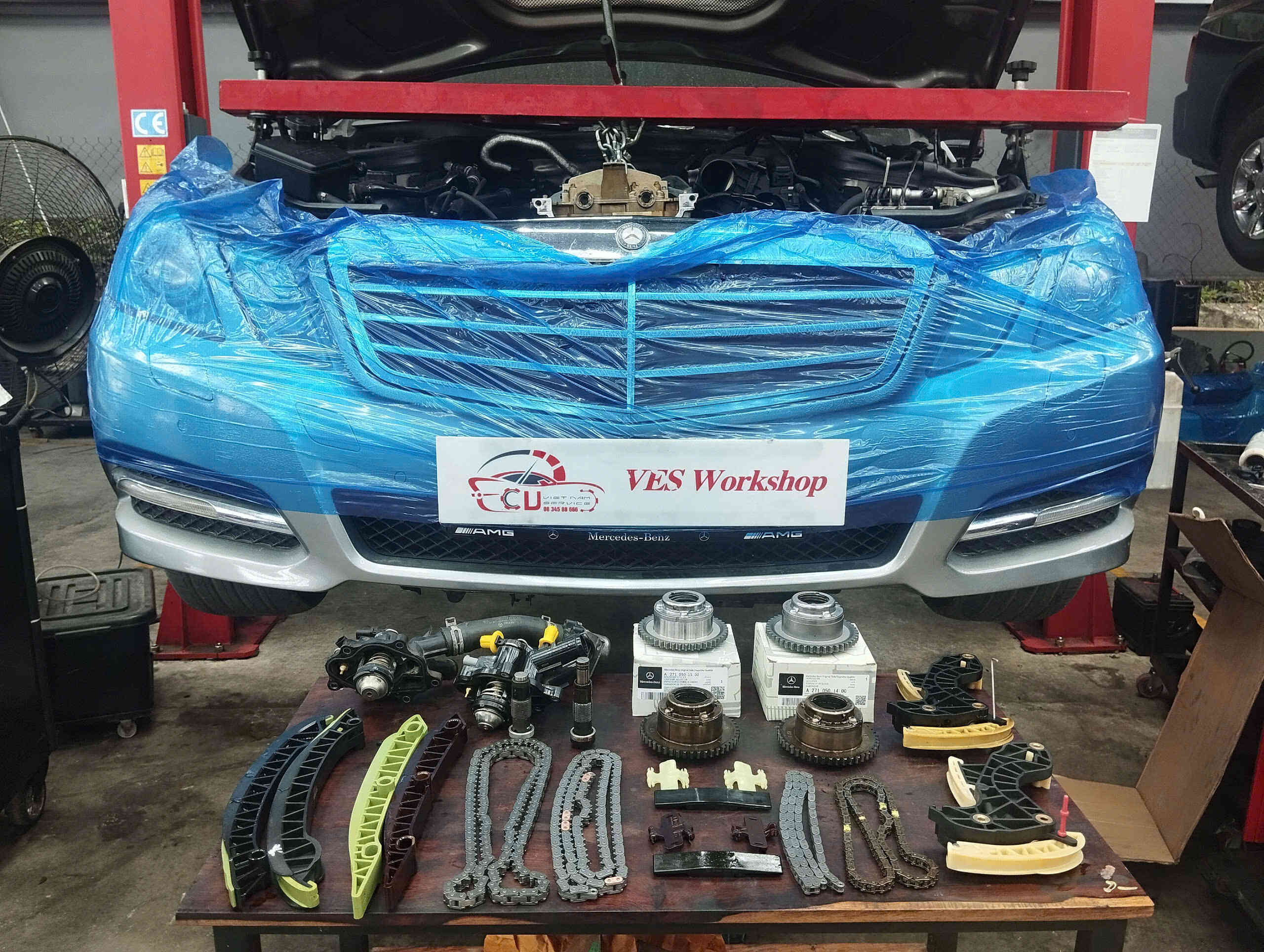 Nguyên nhân phổ biến khiến động cơ Mercedes-Benz C250 kêu lớn